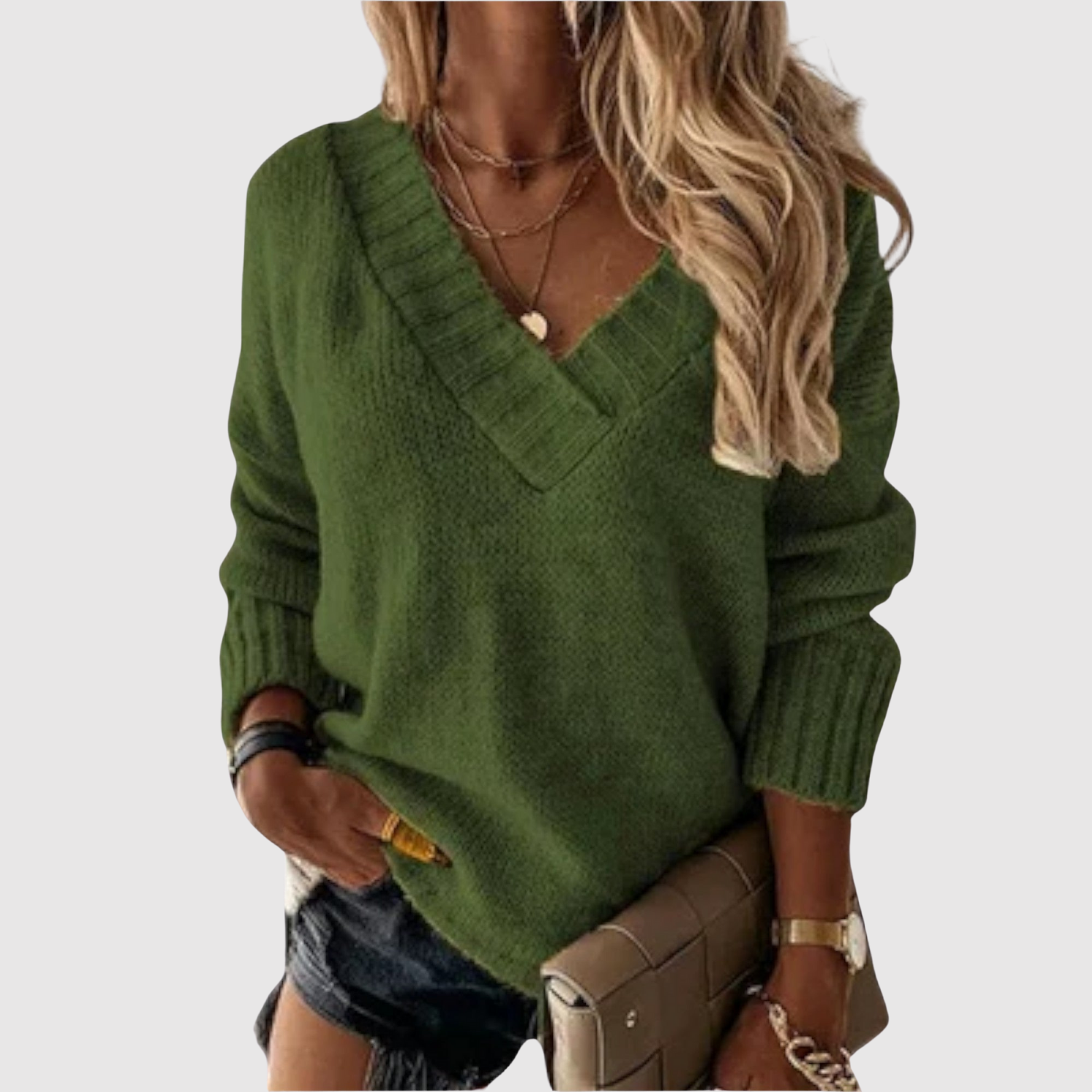 V Neck Jumper for women, view 4