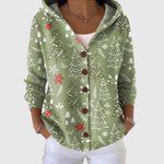 Rose women's hooded knitted jacket