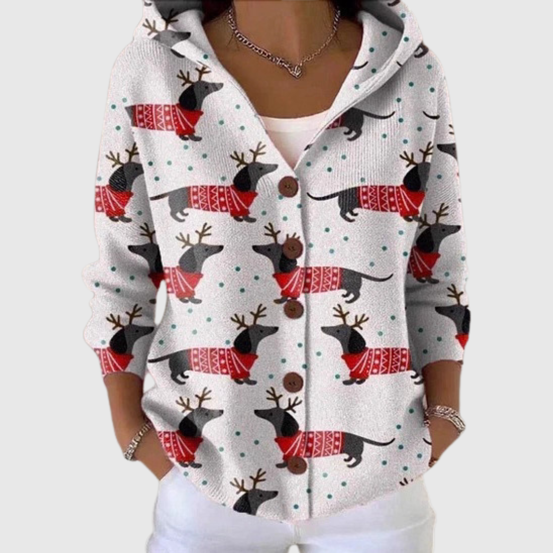 Phoebe women's hooded knitted jacket