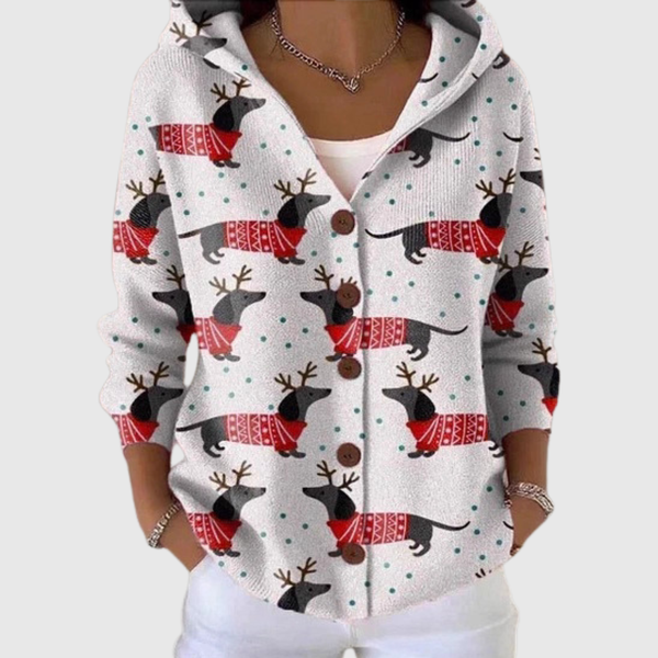 Phoebe women's hooded knitted jacket