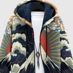 Women's japanese-inspired print hoodie, view 3
