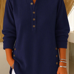 Pauline women's henley button tunic top
