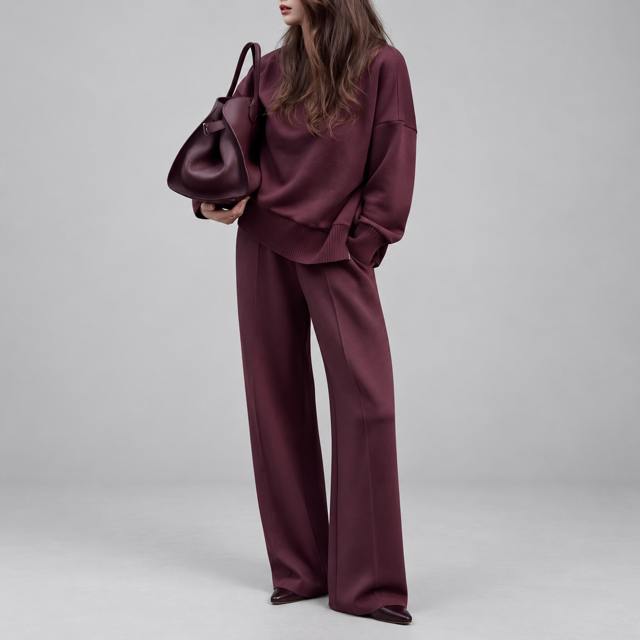 Amanda women's high-neck zip two-piece set