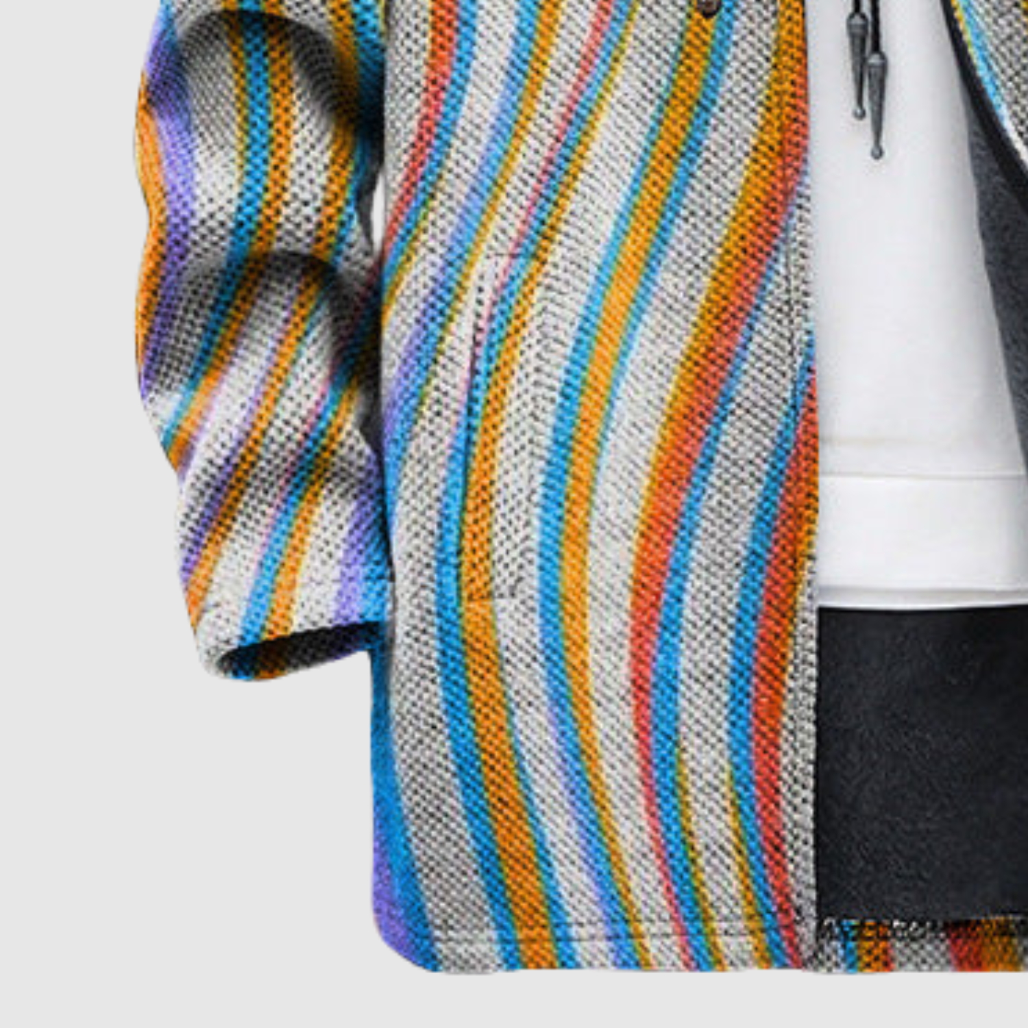 Women's colourful wave print hoodie, view 3