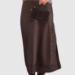 Barbara women's lace-trim maxi skirt