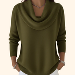 Christine women's draped cowl-neck jumper