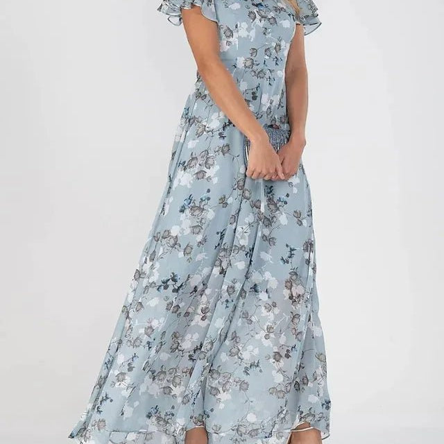 ZURI | ELEGANT AND FLOWY DRESS WITH SLIMMING EFFECT