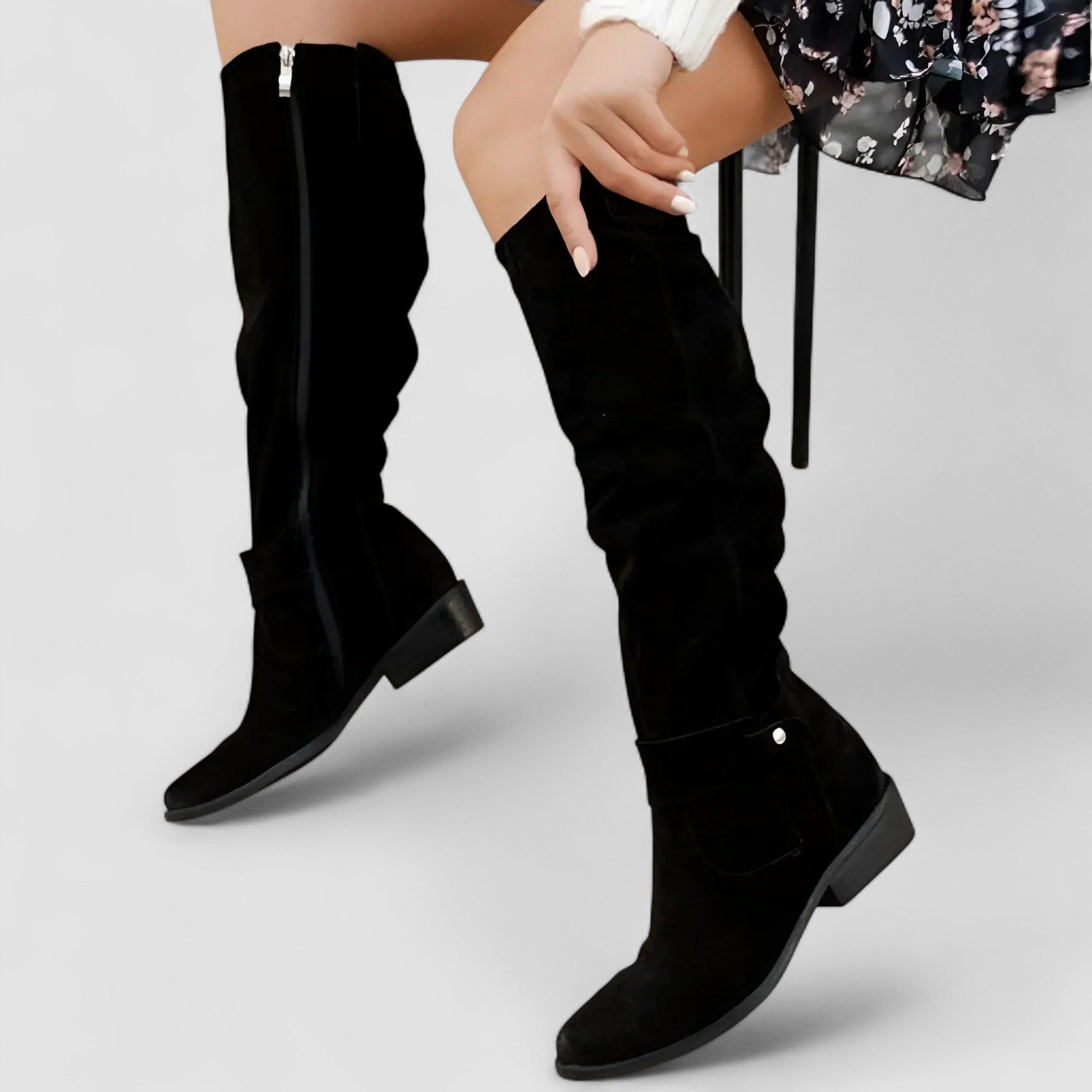 Imogen women's slouch knee-high riding boots