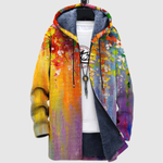 Women's colour block print hoodie, view 3