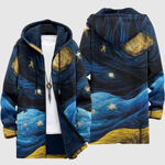 Women's starry sky print hoodie, view 2
