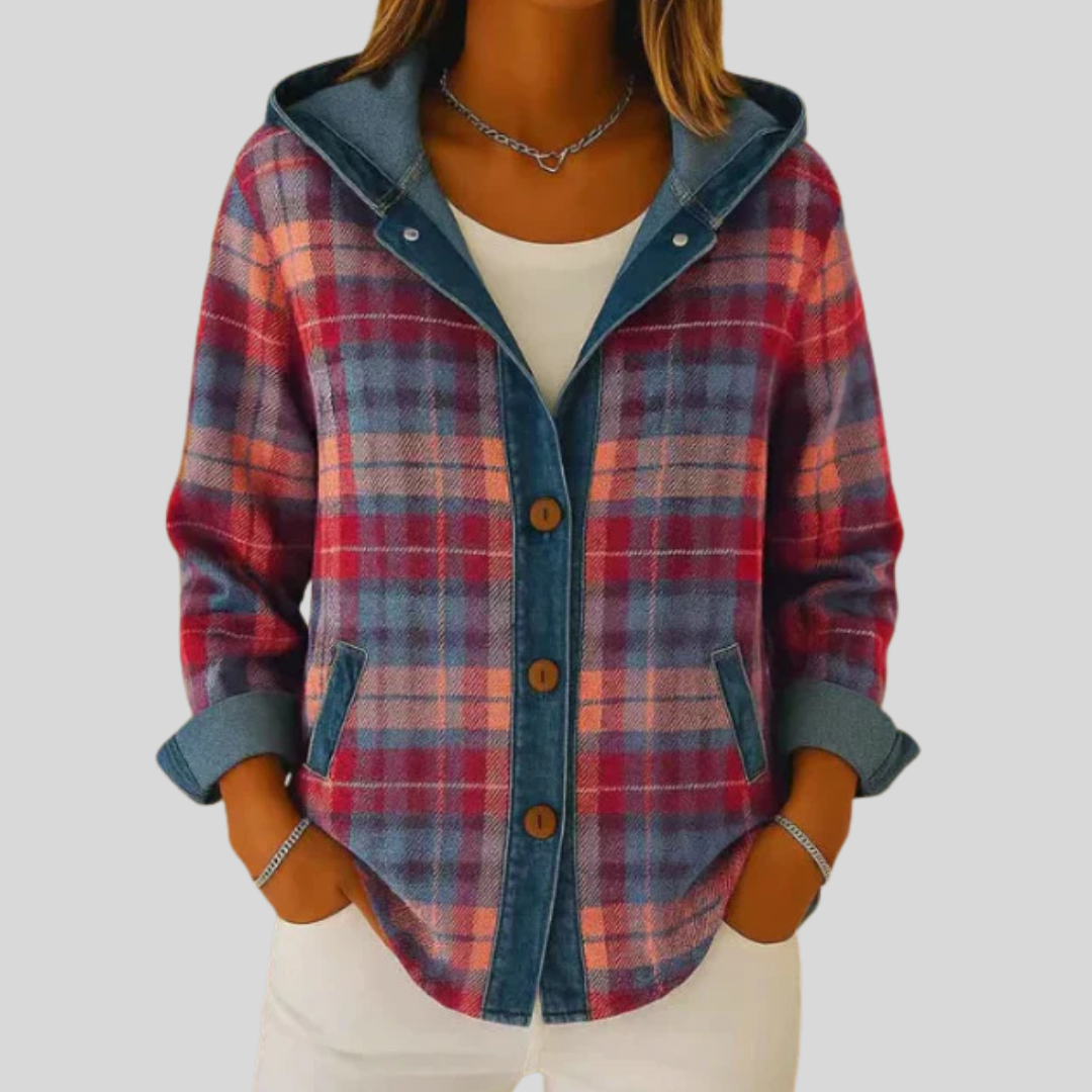 Patricia lined checked shacket