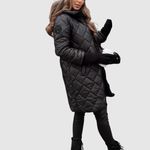 Elegant Long Puffer Coat for women, view 3