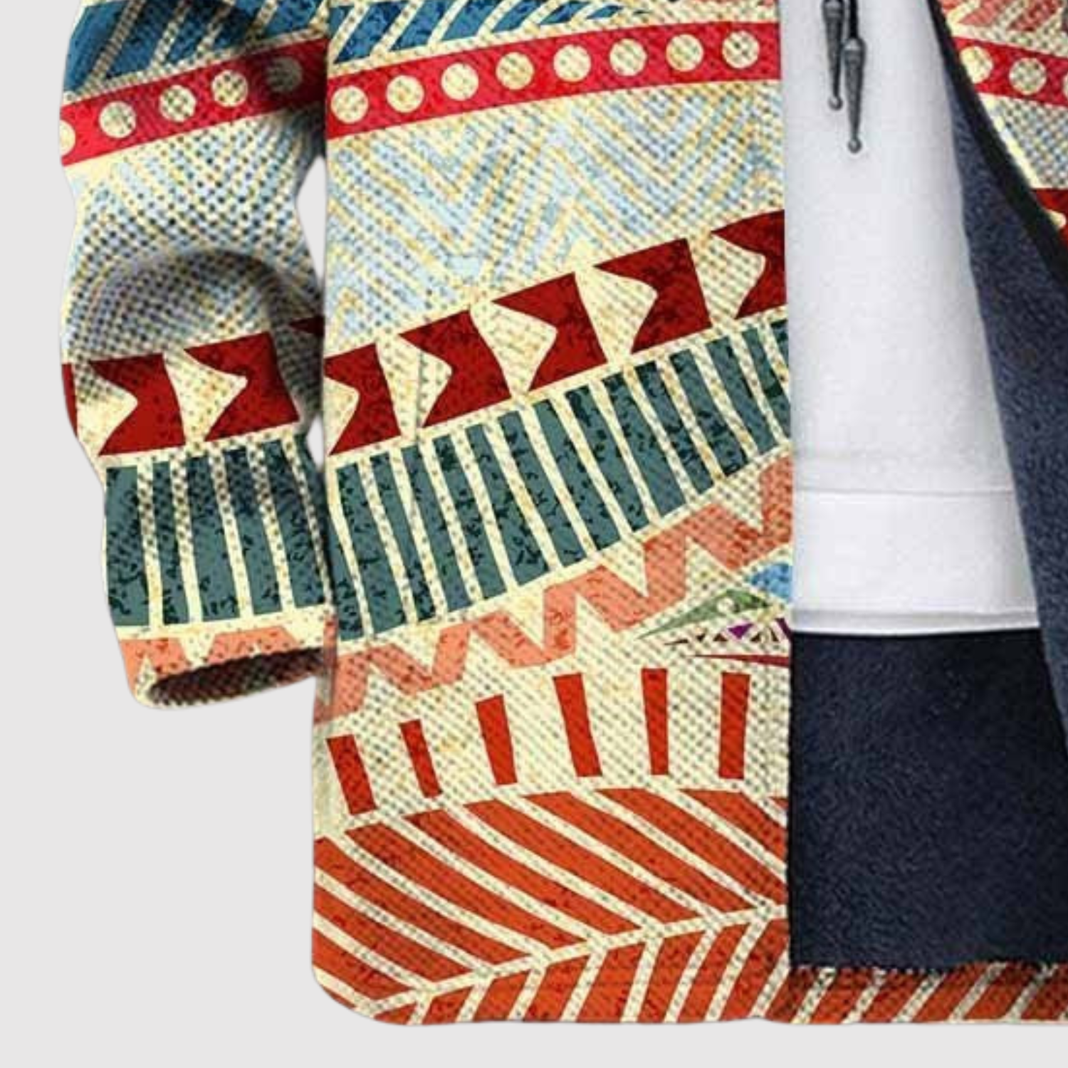 Women's colourful folk print sweatshirt, view 3