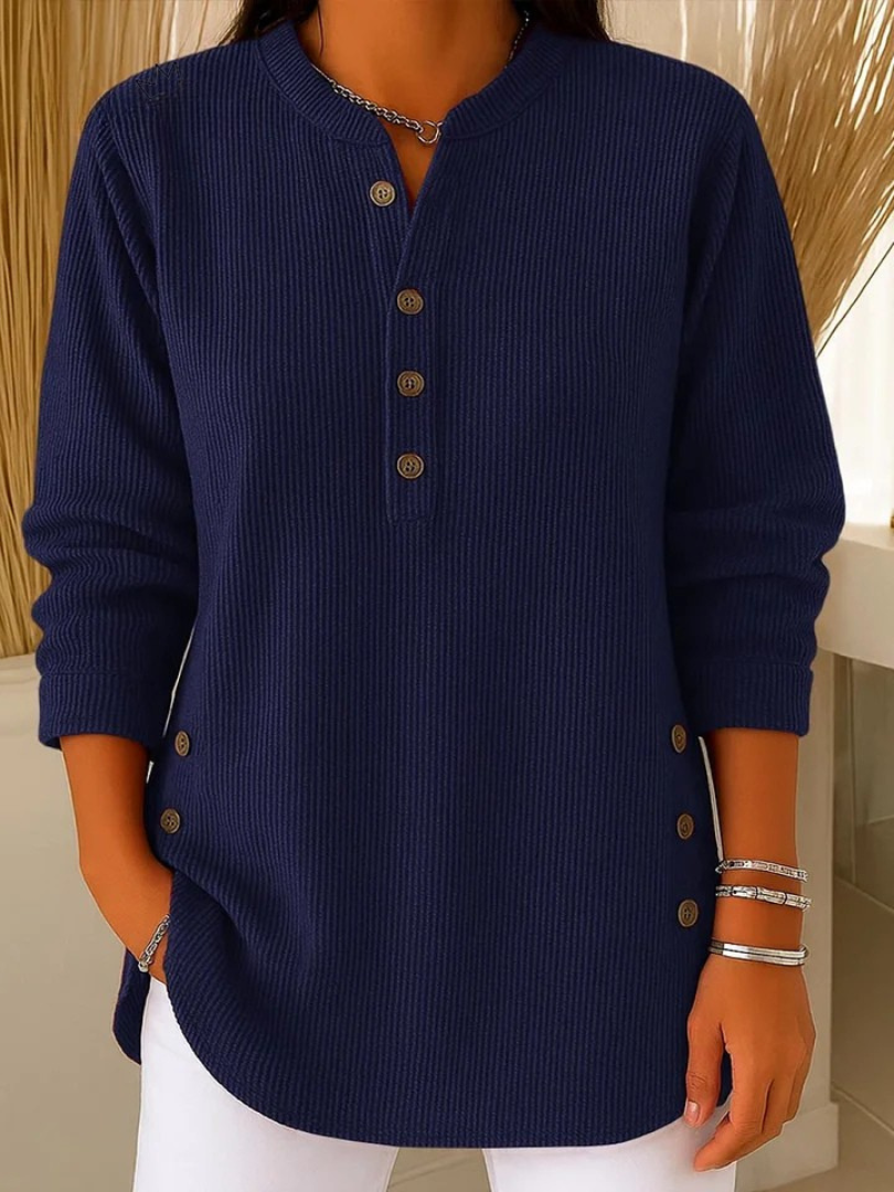 Margaret button henley tunic