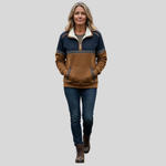Bonnie sherpa-collar half-zip pullover