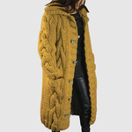 Jennifer women's long textured knitted coat