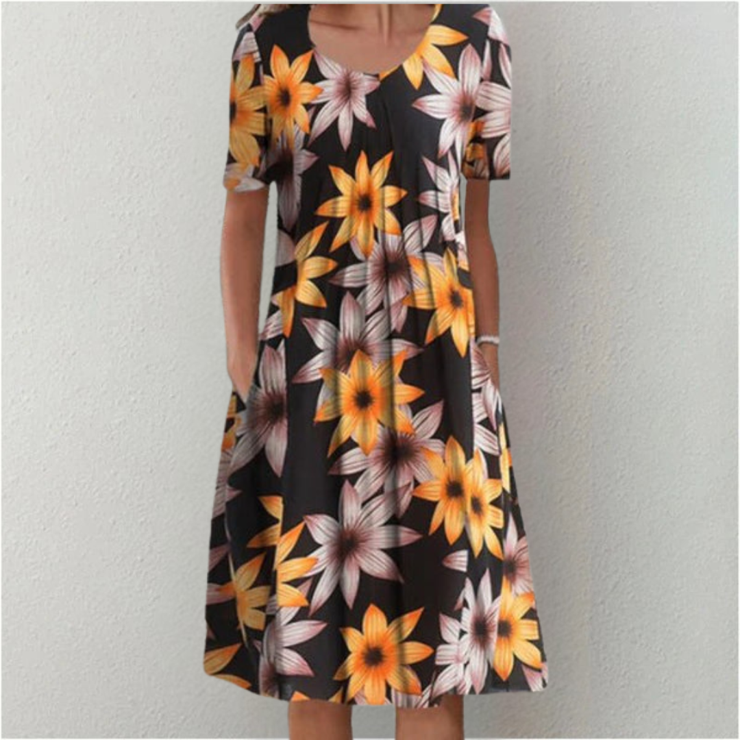 Hailey | Elegant and Casual Floral Dress with Pockets