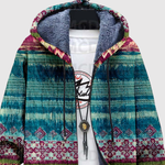 Women's nordic print hoodie, view 3