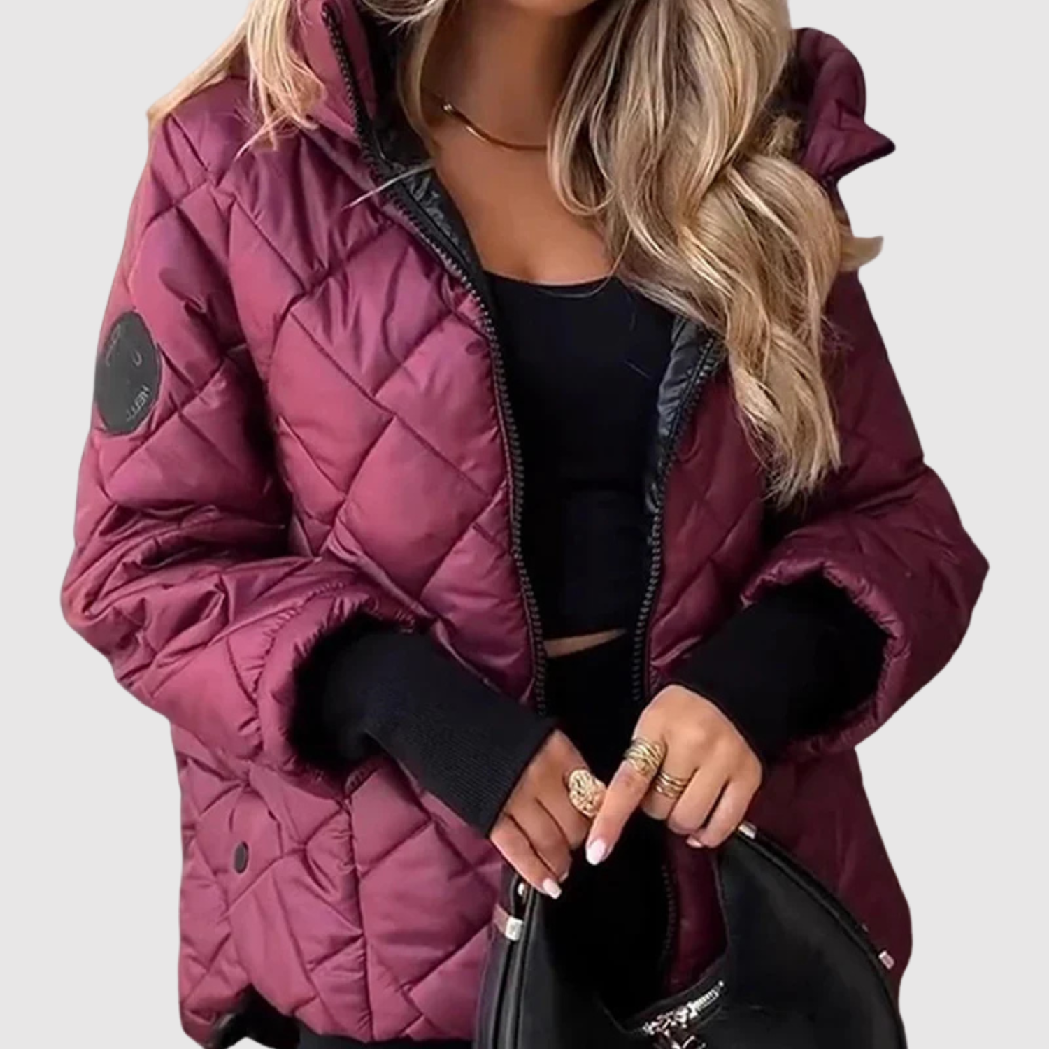 Elegant Winter Puffer Jacket for women, view 3