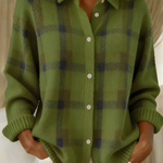Charlotte soft checked cardigan