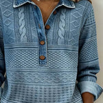 Bethany textured button-neck jumper