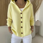 Patricia women's hooded button cardigan
