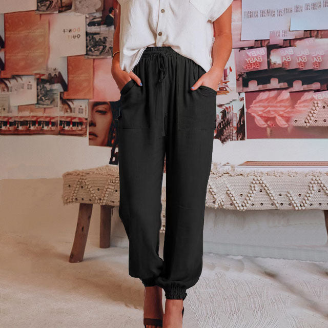 Kaeli – Elegant Drawstring Trousers