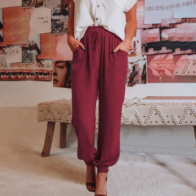 Kaeli – Elegant Drawstring Trousers