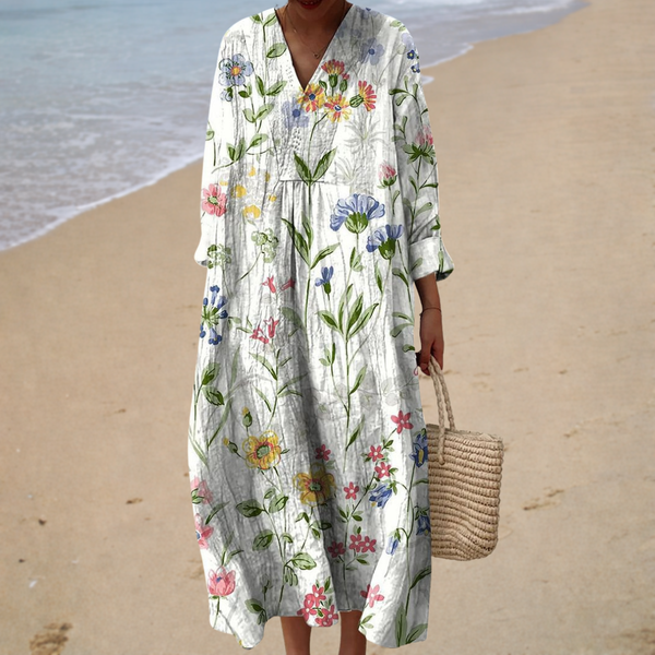 Flattering Printed Summer Dress