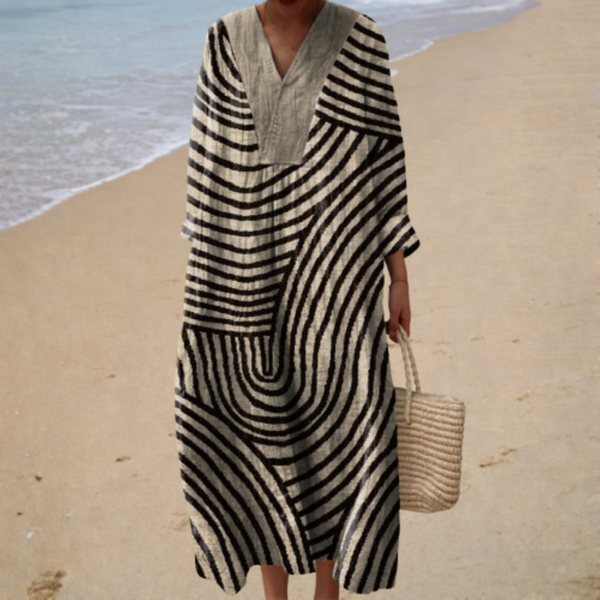 Flattering Printed Summer Dress