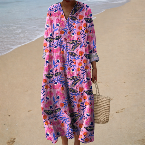 Flattering Printed Summer Dress