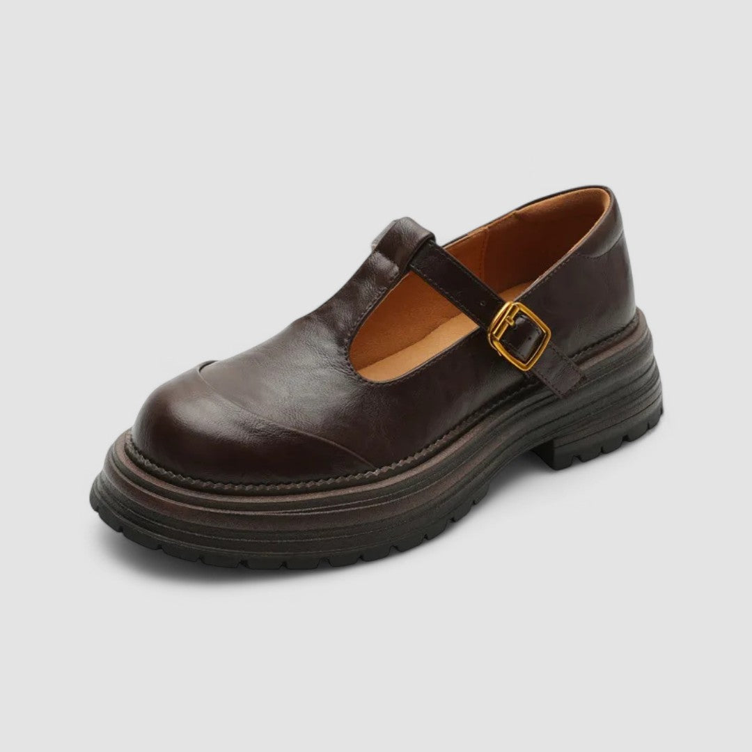 Audrey women's lug-sole t-bar shoes