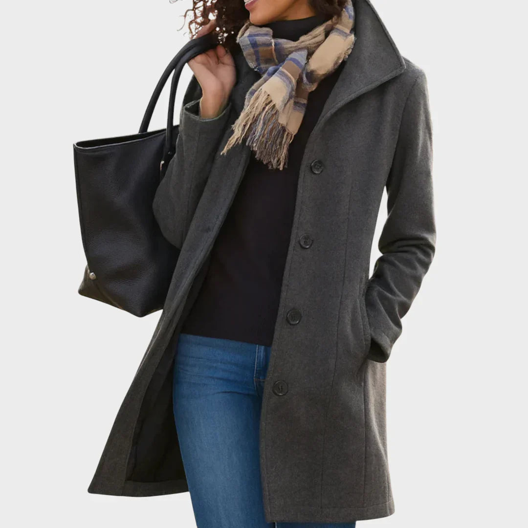Nina women's classic mid-length coat