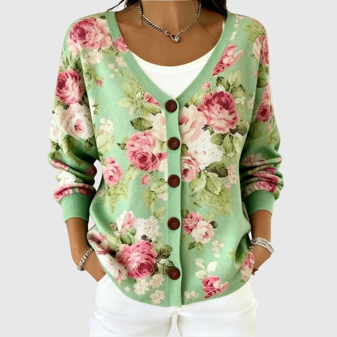 Catherine women's button-front knitted jacket