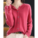 Merino Wool & Cashmere Blend Cardigan for women