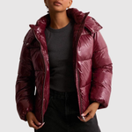 High Shine Puffer Jacket for women, view 4