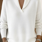 Deborah women's shawl v-neck jumper