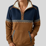 Bonnie sherpa-collar half-zip pullover