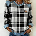 Loretta checked button shirt