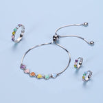 Sterling Silver Paw Print Bracelet — Adjustable Fit
