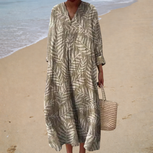 Flattering Printed Summer Dress