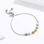 Sterling Silver Paw Print Bracelet — Adjustable Fit