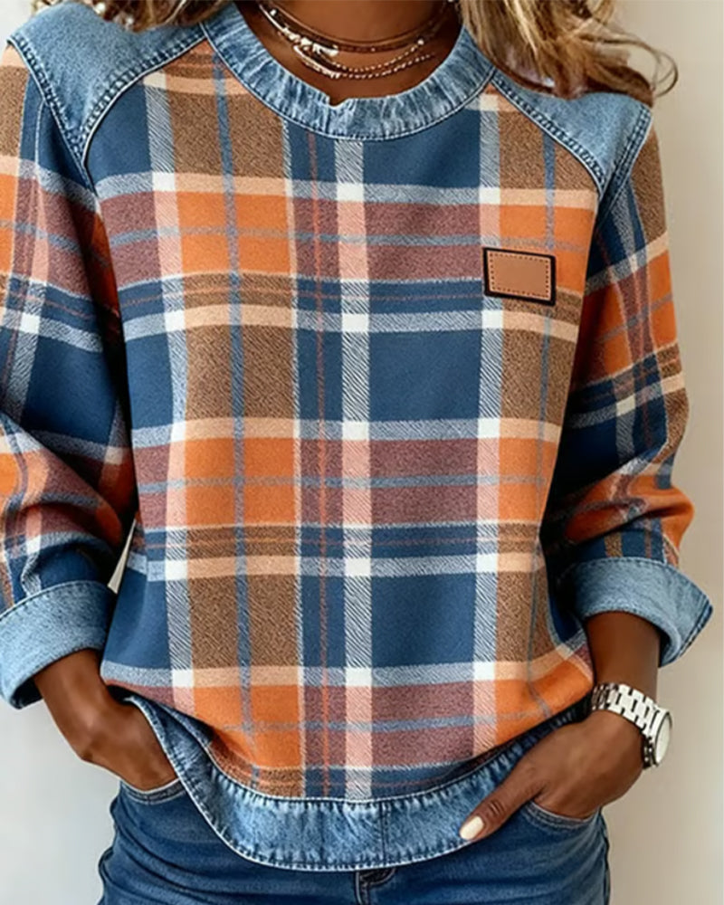 Loretta checked button shirt