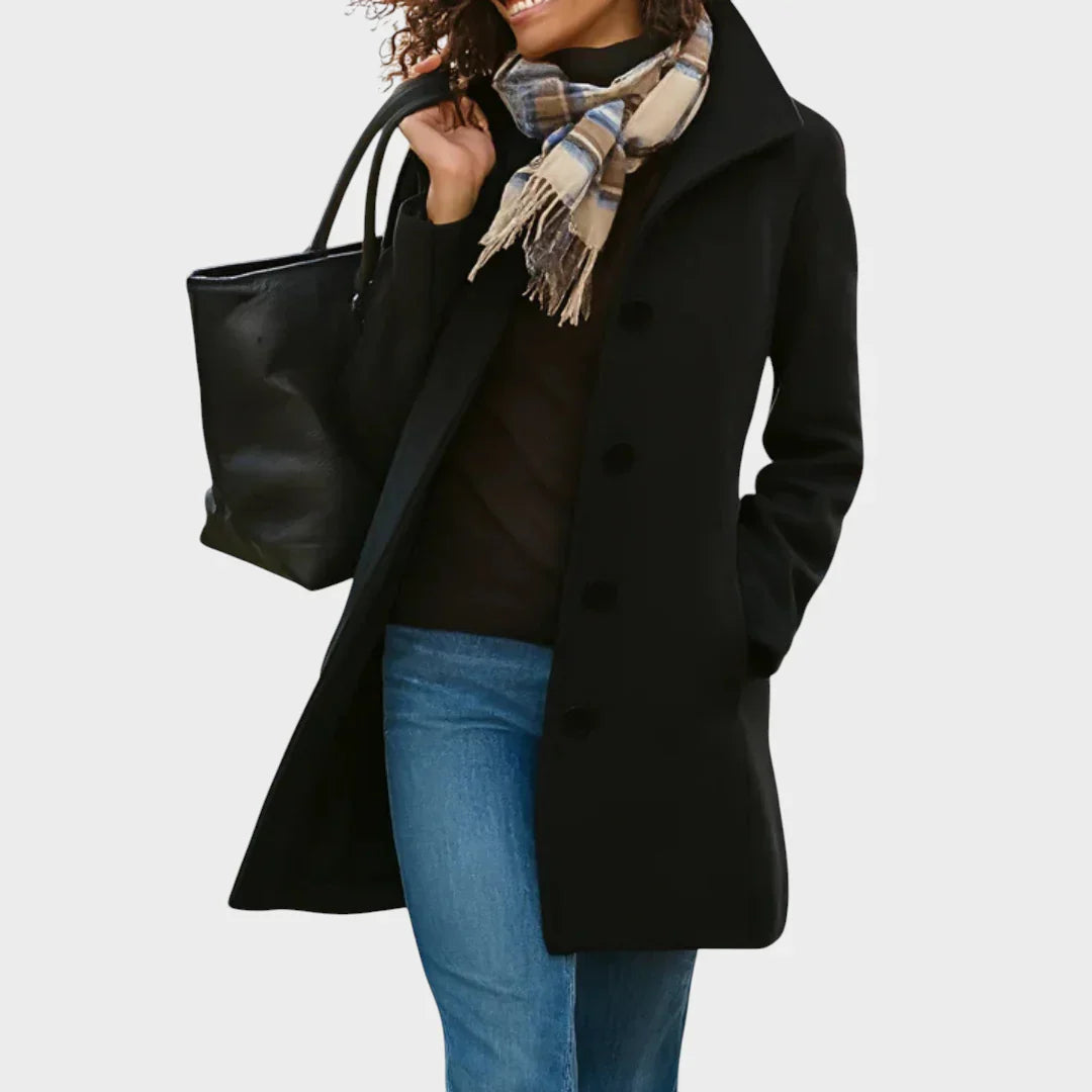 Nina women's classic mid-length coat