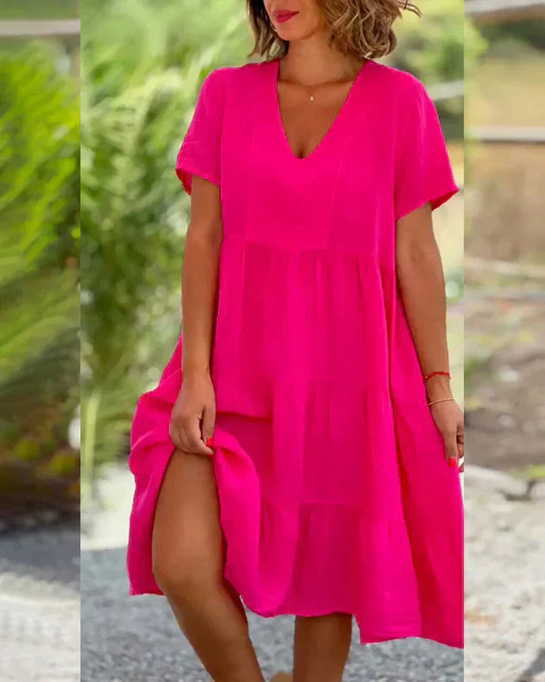 Bexley - Casual Summer Dress with V-Neck