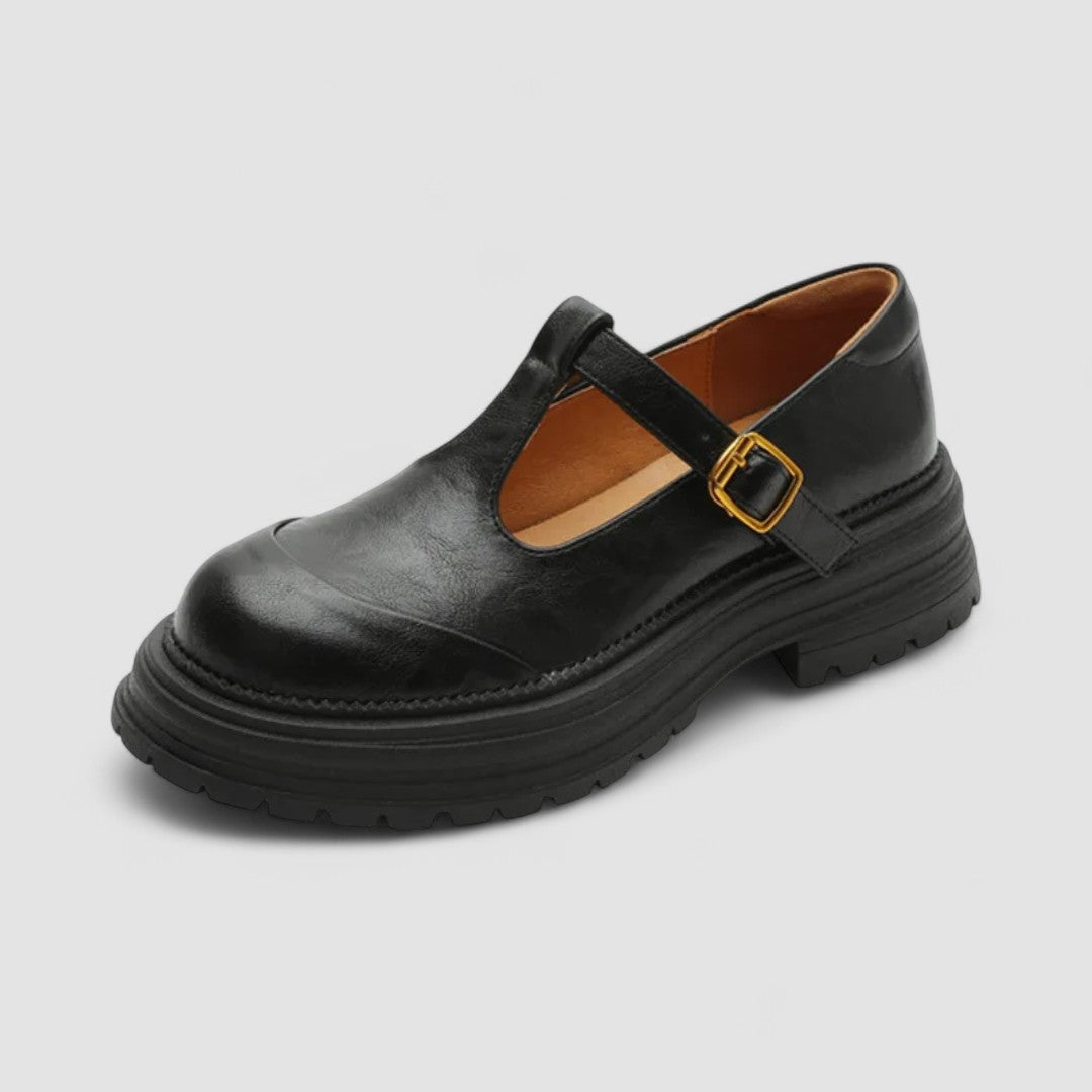 Audrey women's lug-sole t-bar shoes