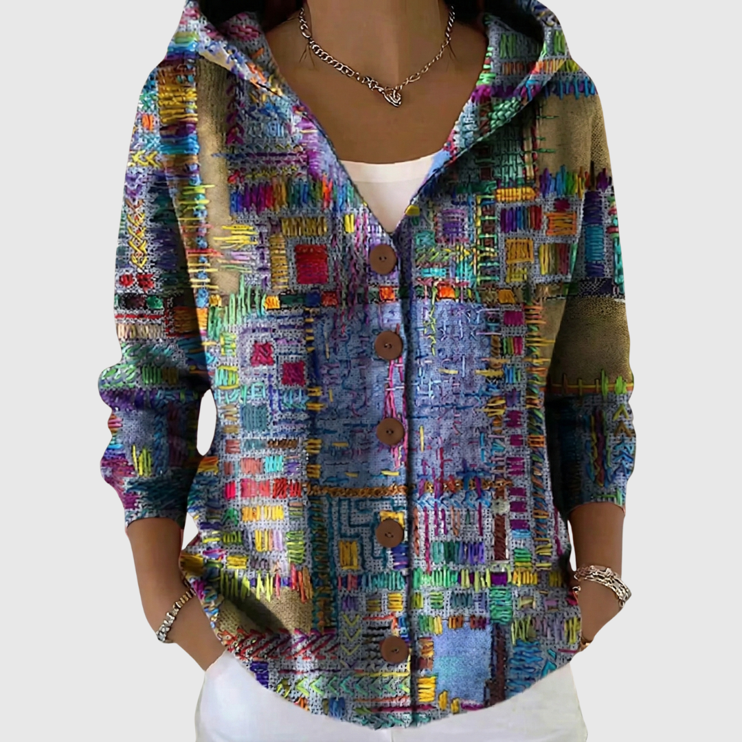 Felicity women's hooded knitted jacket