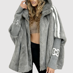 Sandra women's hooded coat with sleeve detail