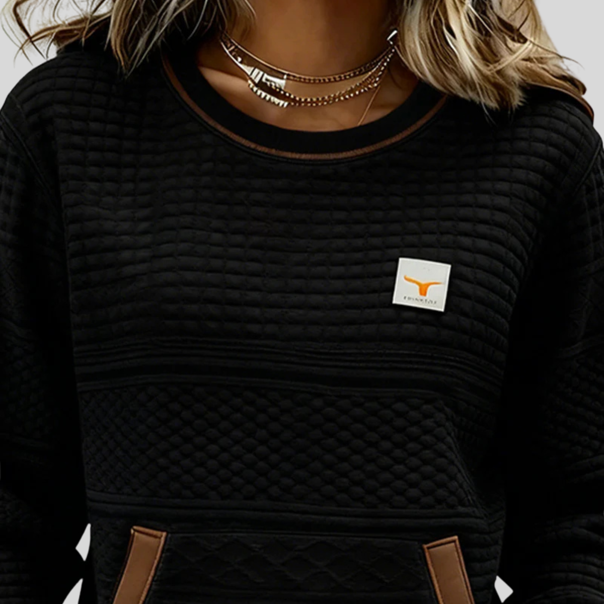 Elaine crew-neck colour-block sweatshirt