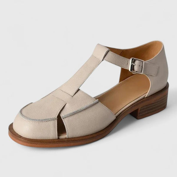Sylvia women's woven closed-toe t-bar sandals